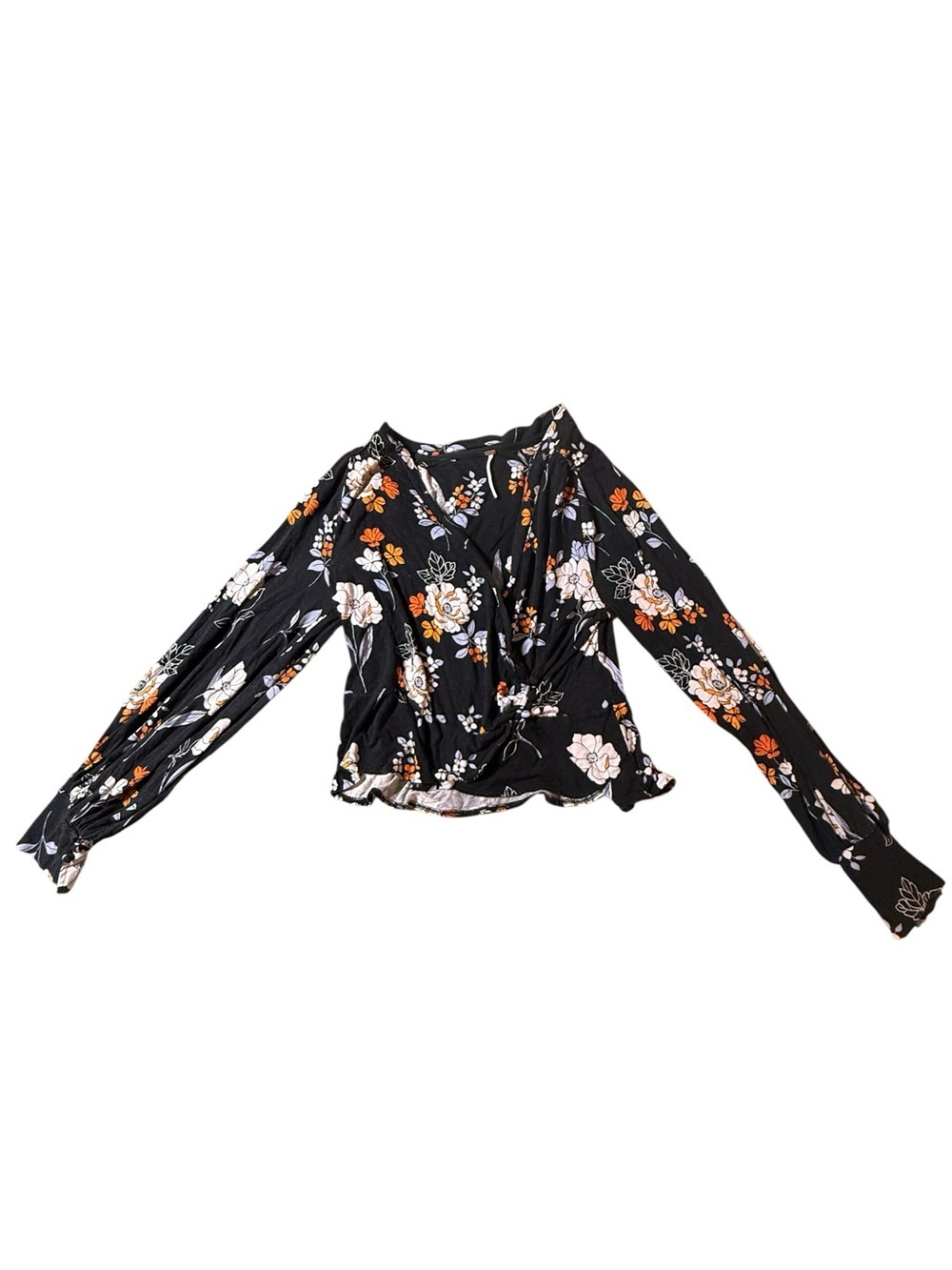 free people top Large Floral  V Neck